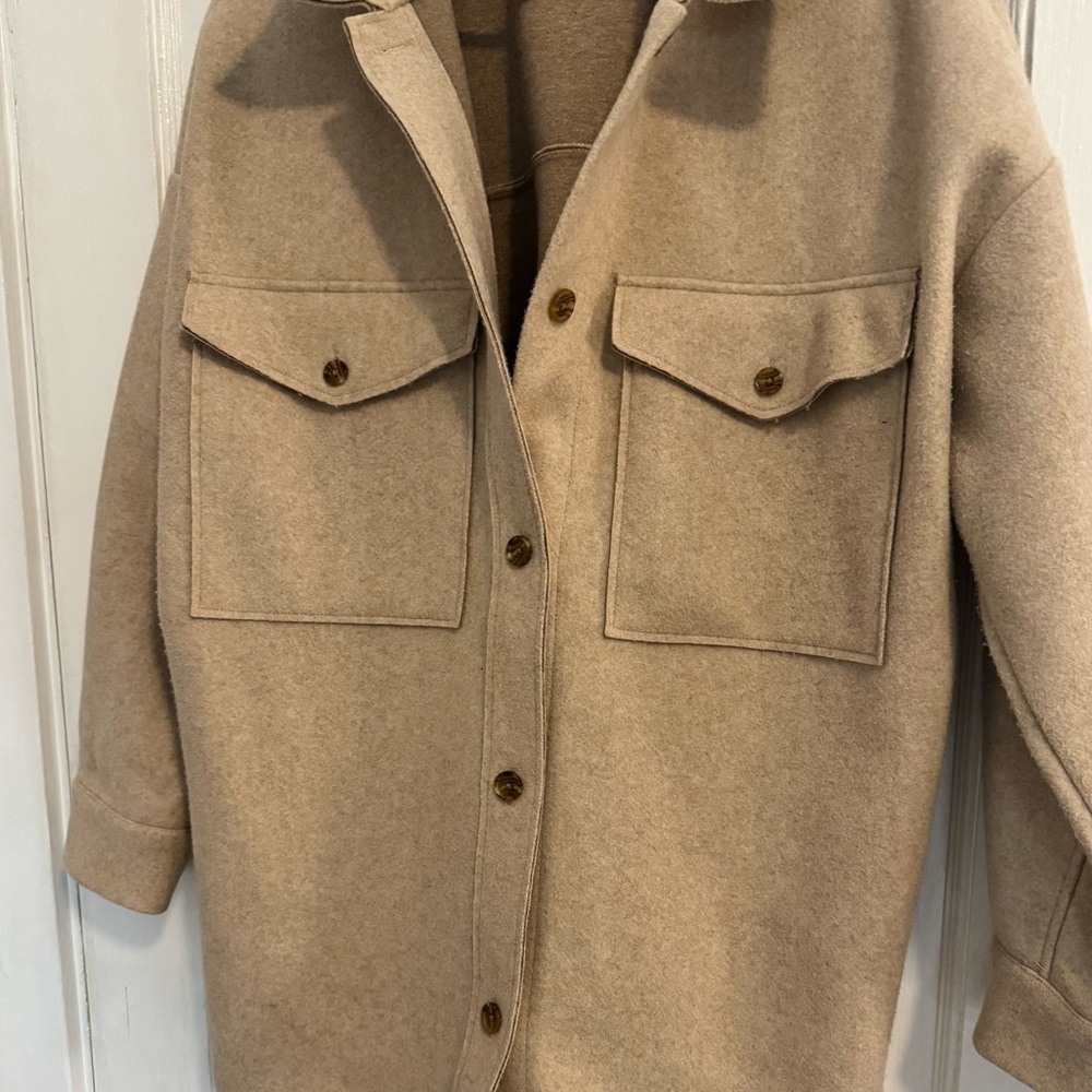 Wool banana republic oversized shirt jacket